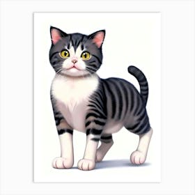 Feline Cat Creative Artwork Illustration 30 Art Print