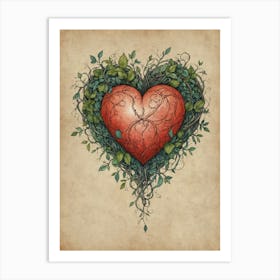 Heart Of Thorns 1 Art Print