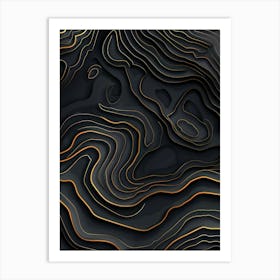 Abstract Wavy Lines 4 Art Print