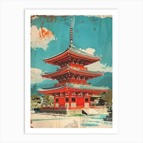 Todai Ji Temple Mid Century Modern 4 Art Print