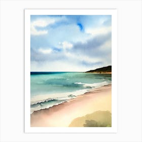 Rainbow Beach, Australia Watercolour Art Print