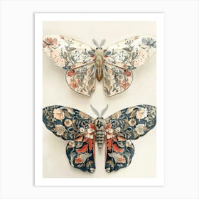 Butterfly Elegance William Morris Style 8 Art Print