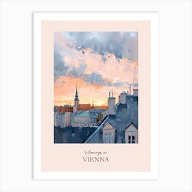 Mornings In Vienna Rooftops Morning Skyline 1 Art Print