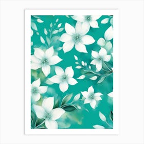 White Flowers 1 Art Print