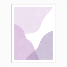 Lilac Abstract Shapes Art Print