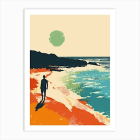 Man On Beach Art Print