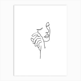 Dont Cry Line Art Print