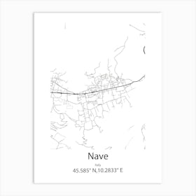 Nave,Italy Minimalist Map Art Print