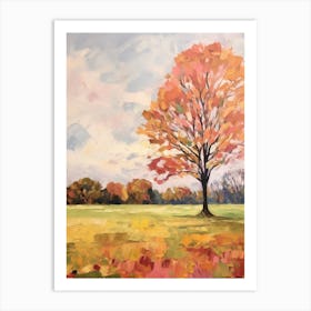 Autumn City Park Painting Phoenix Park Dublin 2 Art Print