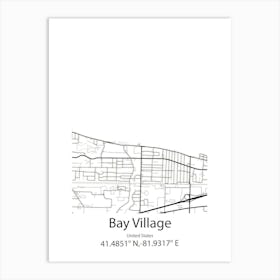 Bay Village,United States Minimalist Map 1 Art Print