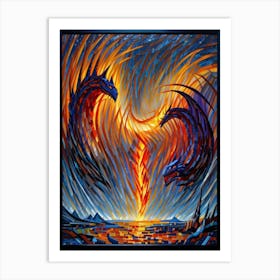 Dragons Of Fire 4 Art Print