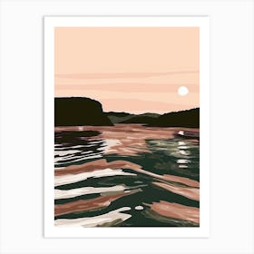 Sunset On The Lake 4 Art Print