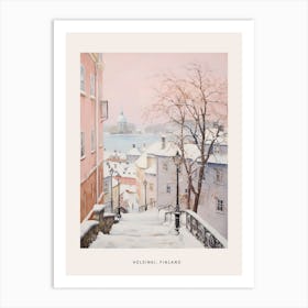 Dreamy Winter Painting Poster Helsinki Finland 3 Art Print