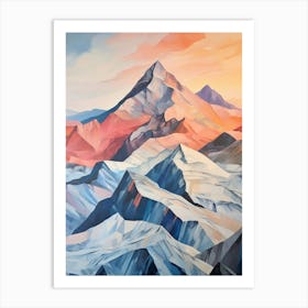 Vinson Massif Antarctica 2 Mountain Painting Art Print