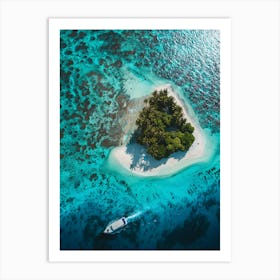 Small Island In The Maldives Art Print