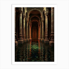 Basilica Cistern Yerebatan Sarnc Pixel Art 8 Art Print