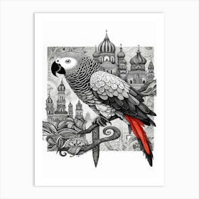 Lyric Parrot Of Moscow Art Print