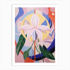 Lily 2 Hilma Af Klint Inspired Pastel Flower Painting Art Print