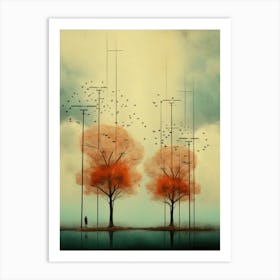 Two Trees Art Print