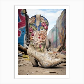 Cowgirl Street Boots 1 Art Print