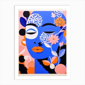 'Blue Face' 2 Art Print