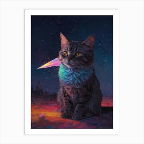 Cat In Space 3 Art Print