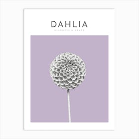 Dahlia Print Modern Flower Poster Bamber Prints Art Print