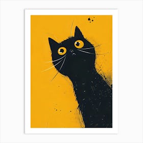 Black Cat Canvas Print Art Print