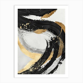 Abstract Black And Gold Canvas Print 14 Art Print