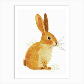 Dutch Rabbit Nursery Illustration 3 Art Print