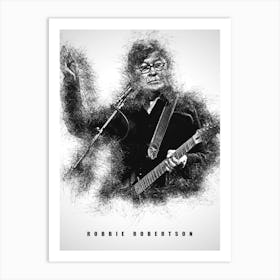 Robbie Robertson Guitarist Sketch Art Print