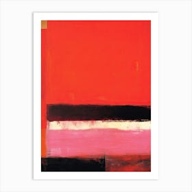 Red Tones Abstract Rothko Quote 4 Art Print