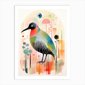 Bird Painting Collage Kiwi 1 Art Print