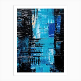 Blue Texture Abstract 1 Art Print