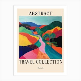 Abstract Travel Collection Poster Grenada 1 Art Print