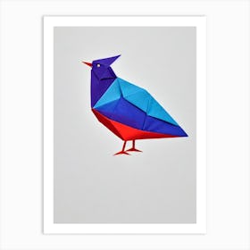 Cuckoo Origami Bird Art Print