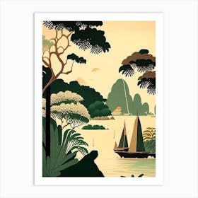 Phi Phi Islands Thailand Rousseau Inspired Tropical Destination Art Print