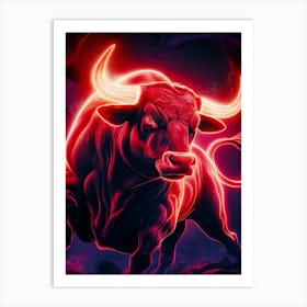 Bull In The Dark Art Print