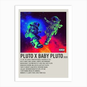 Pluto X Baby Pluto 2020 Album Cover Canvas Art Poster 2 Art Print