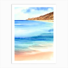 Playa De Los Genoveses 3, Almeria, Spain Watercolour Art Print