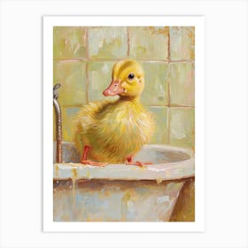 Kitsch Duckling In The Bath 1 Art Print