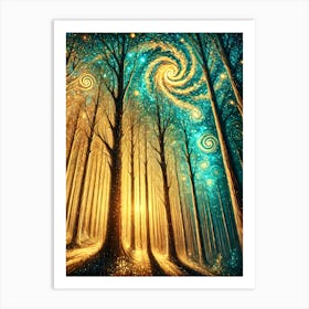 Starry Forest Art Print