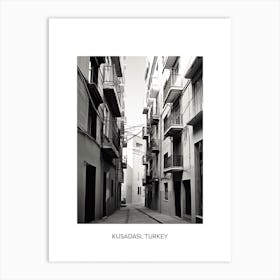 Poster Of Malaga, Spain, Photography In Black And White 5 Art Print