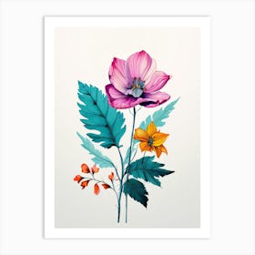 Watercolor Flowers 36 Art Print