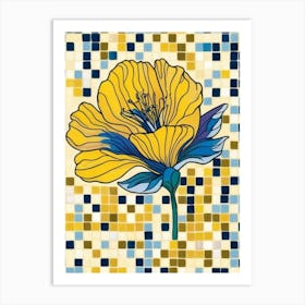 Mosaic Flower 1 Art Print