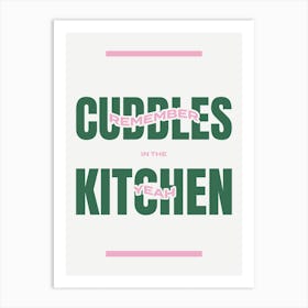 Cuddles In The Kitchen 2 Art Print