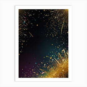 Gold Confetti Background 4 Art Print