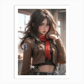 Mikasa Ackerman Attack On Titan 4 Art Print