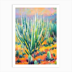 Candelabra Cactus 2 Impressionist Painting Plant Art Print