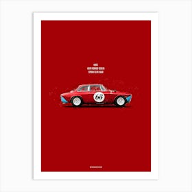 Cars in Colors, Alfa Romeo Giulia 1600 Art Print